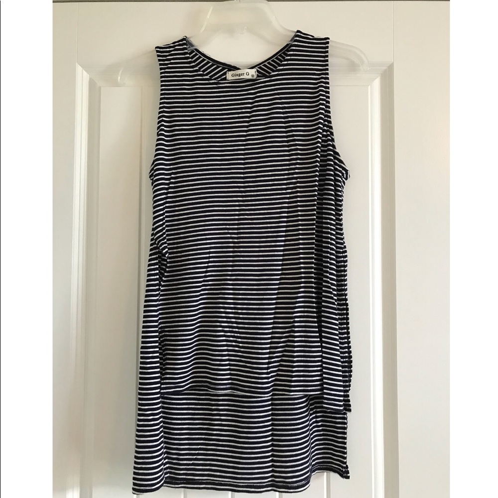 Striped High-Low Tee